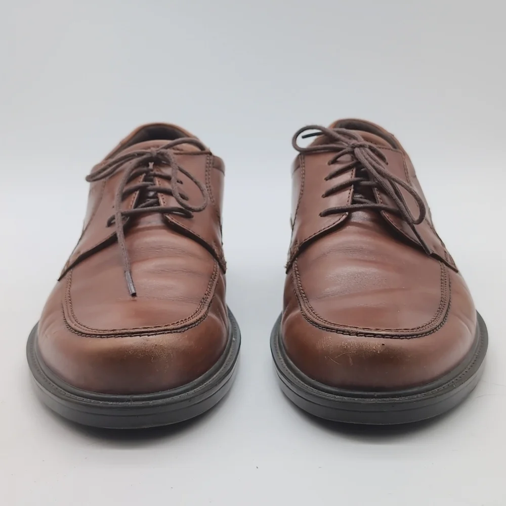 ECCO Men’s Brown Leather sz 11.5 Apron Toe Lace-Up Dress Shoes